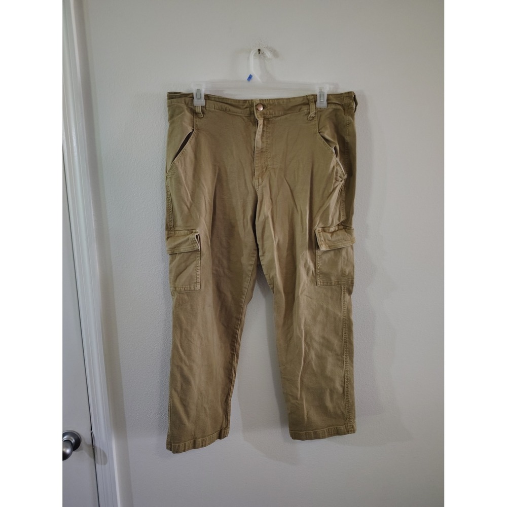 Universal Thread Womens High Rise Slim Straight Cargo‎ Pants Tan Khaki